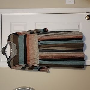 Egs brand striped midi dress.  Multi colored.  Size XL